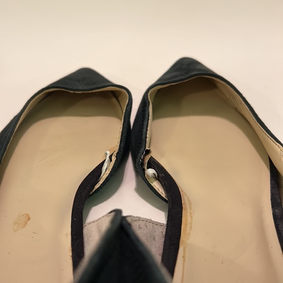Gap Black Suede Pointy Toed Flats Sz 8 - Picture 7 of 8